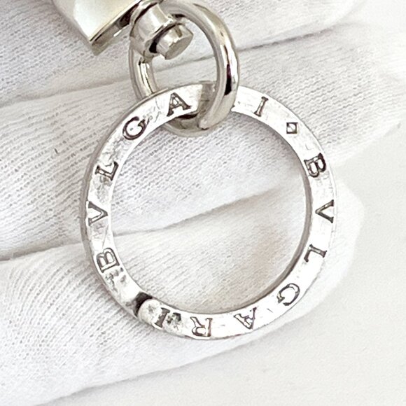 BVLGARI Bvlgari Logo Sterling Silver SV925 Unisex Key Ring - Picture 3 of 8